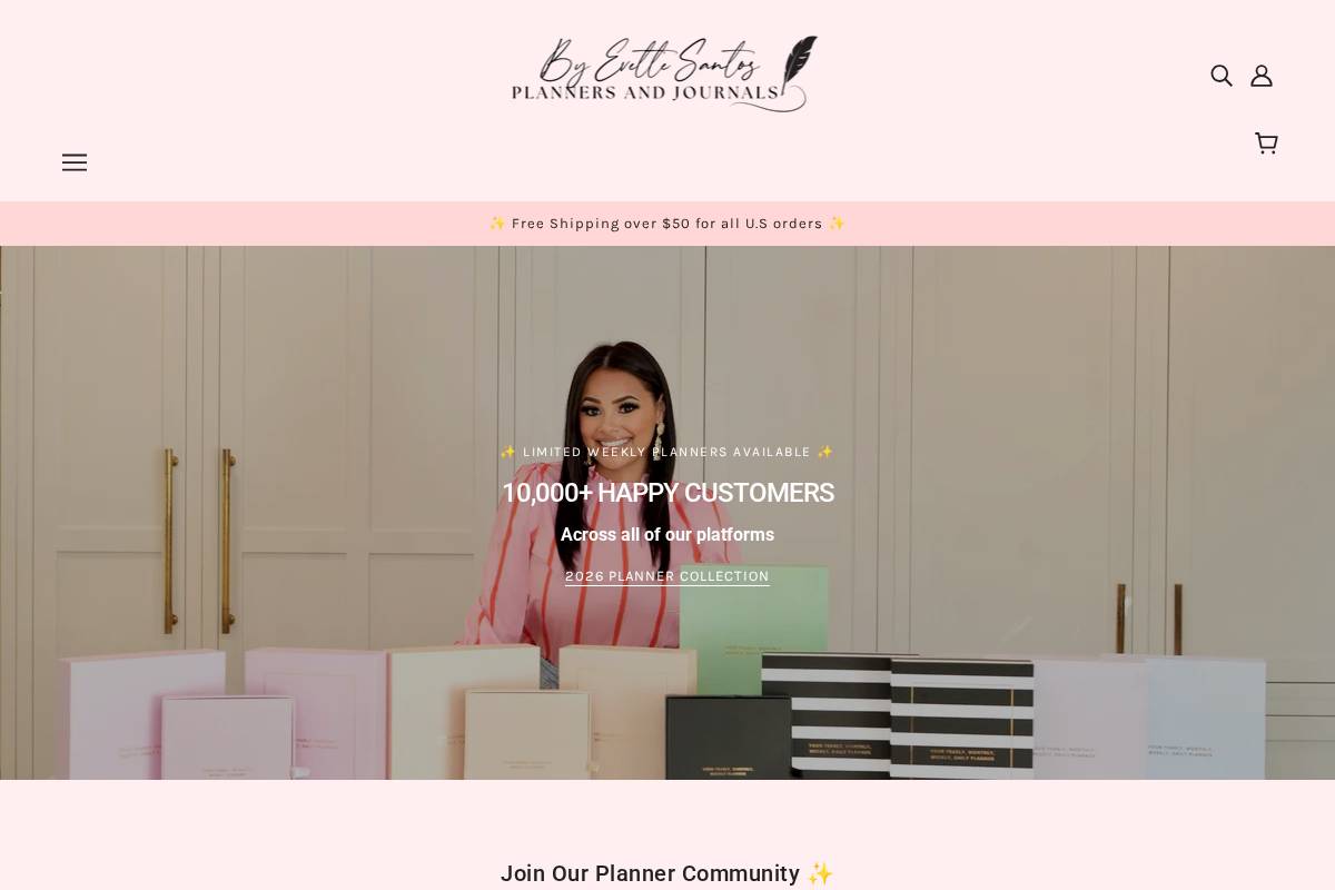 byevettesantos.com homepage screenshot