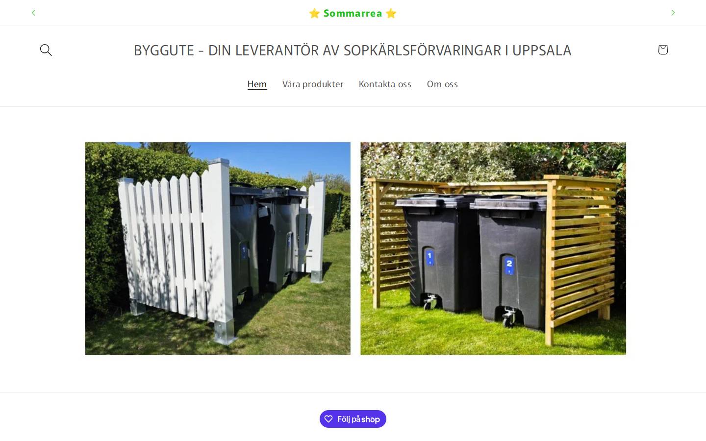 byggute.se homepage screenshot