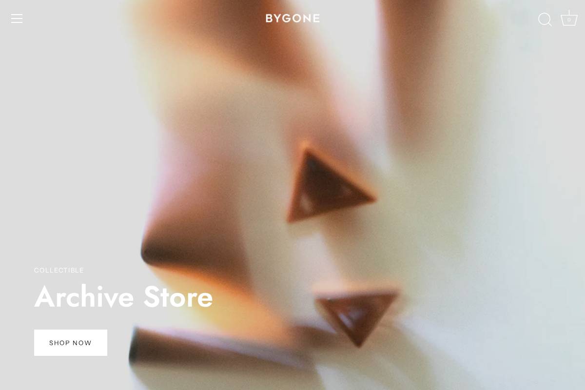 bygonestore.eu homepage screenshot