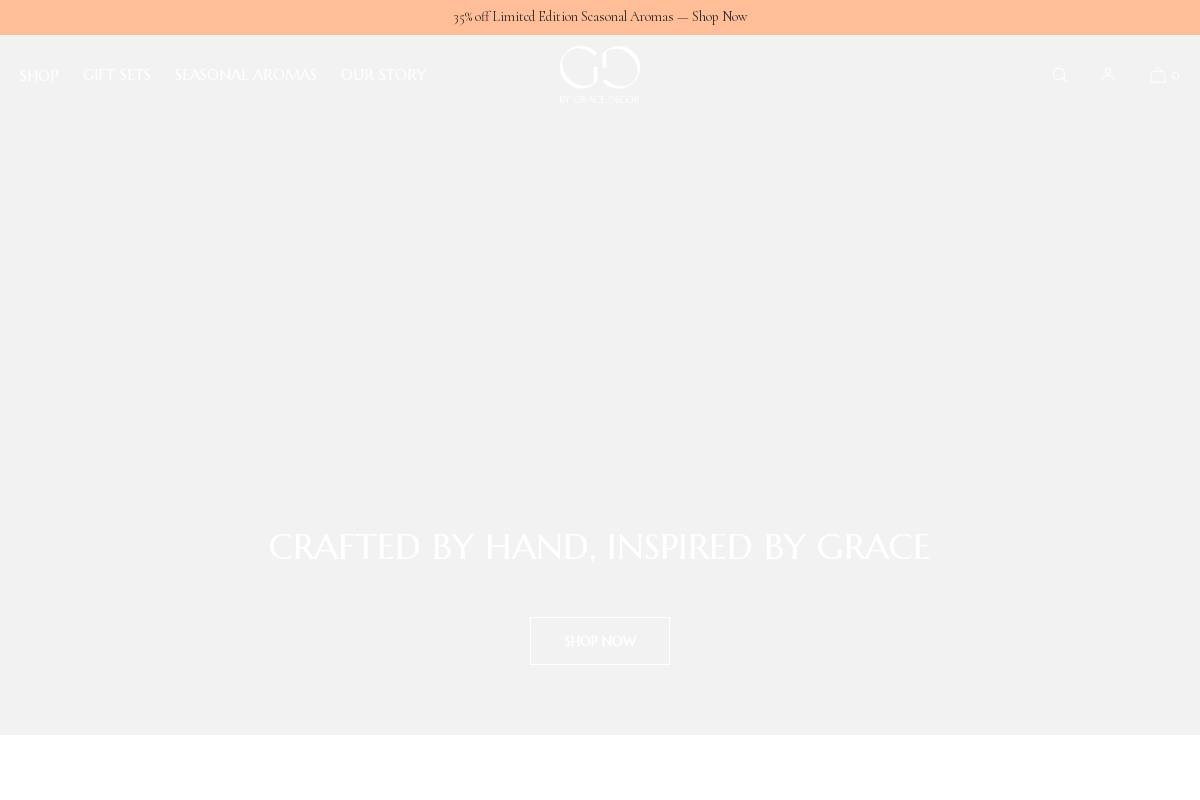 bygracedecor.com homepage screenshot