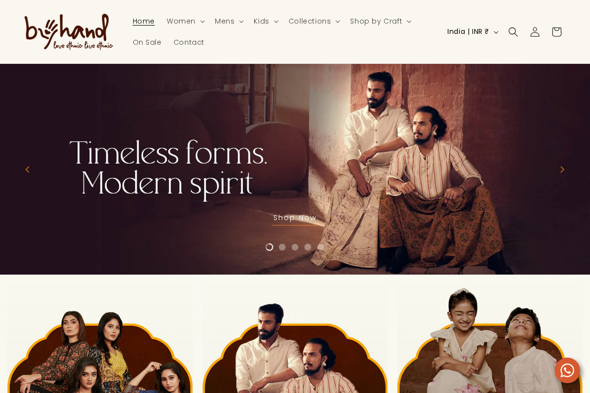 Byhand homepage screenshot