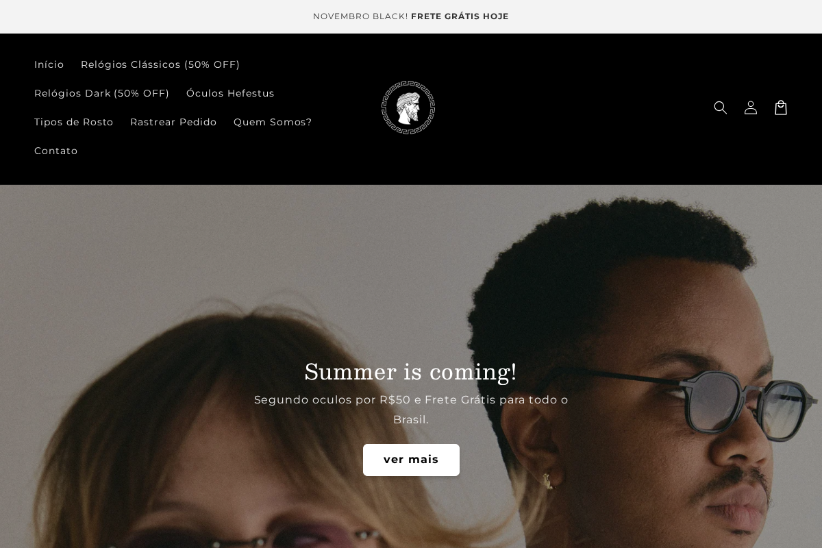 Loja Oficial - Hefestus homepage screenshot
