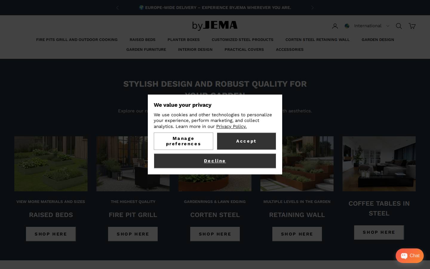 Byjema homepage screenshot