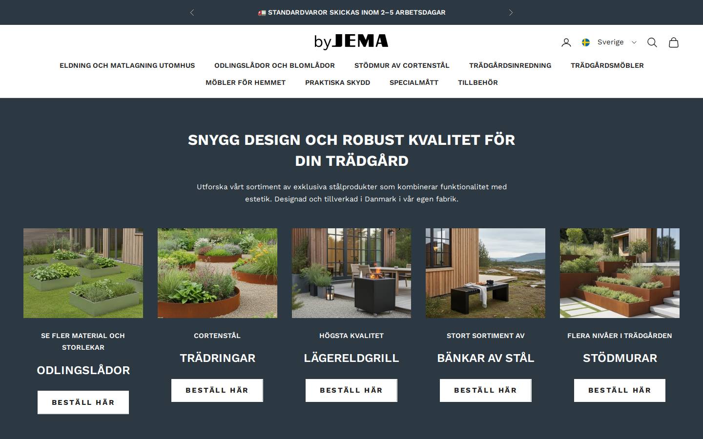 Byjema homepage screenshot