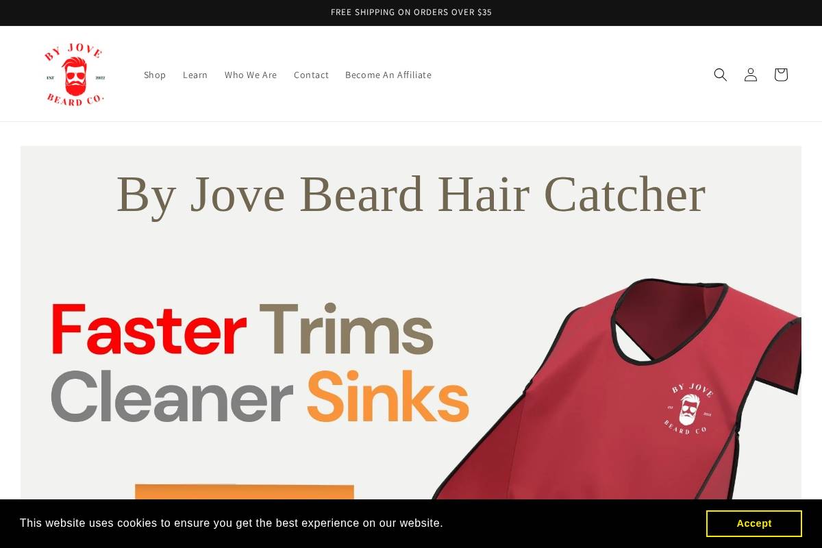 byjovebeardco.com homepage screenshot