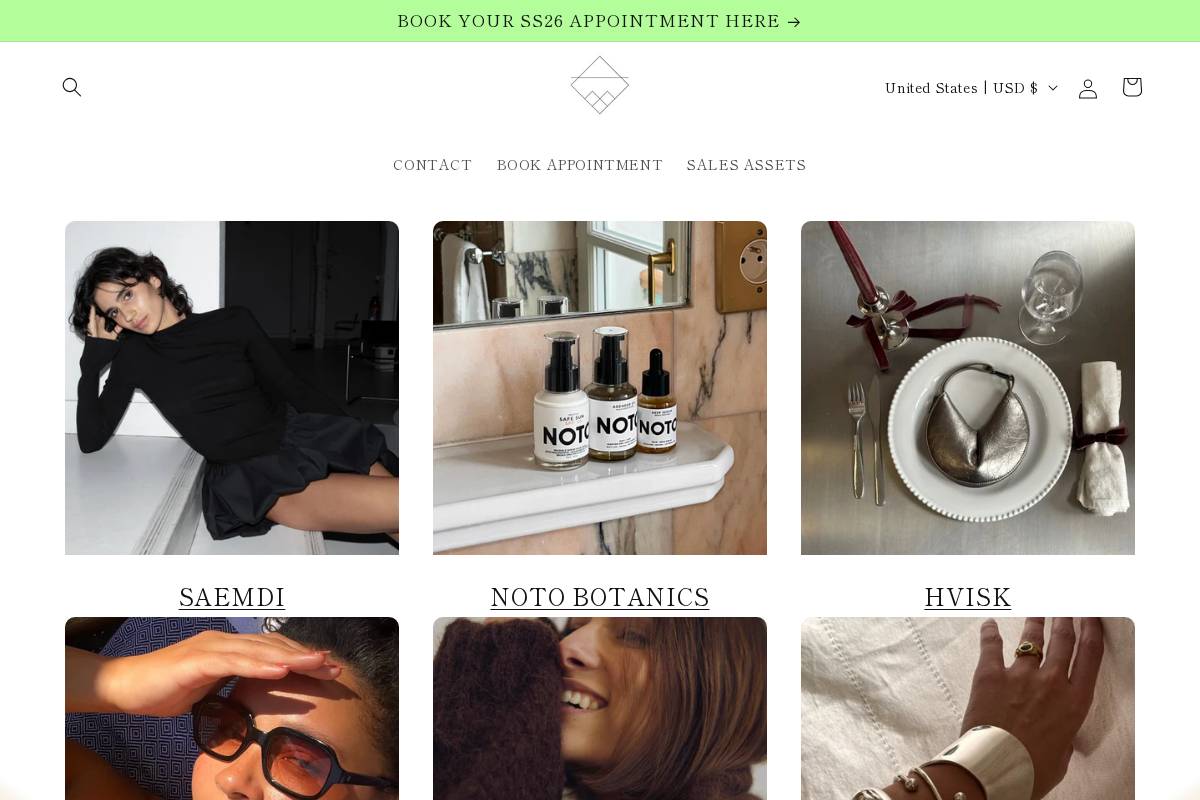 bylandandsea.co homepage screenshot