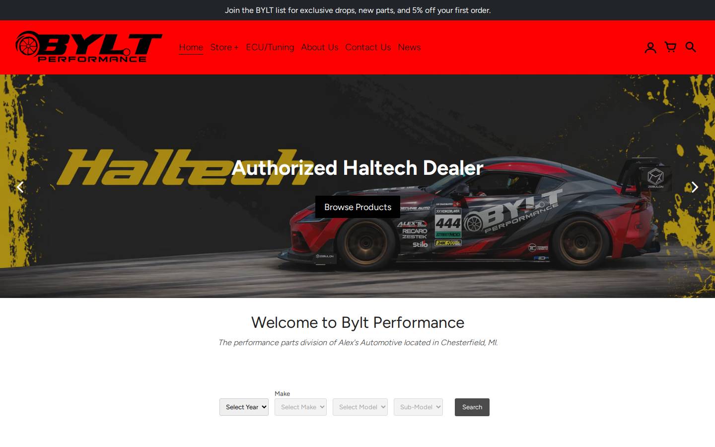byltperformance.com homepage screenshot