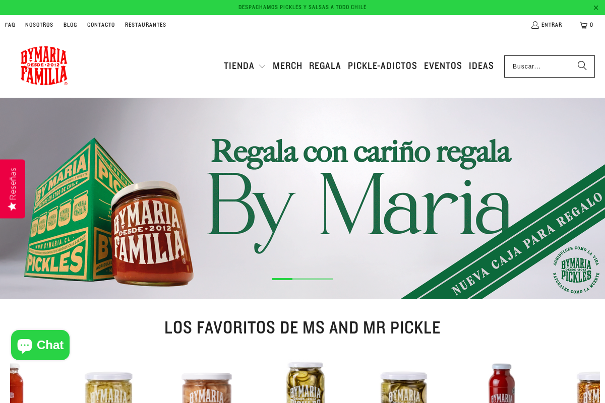 By María homepage screenshot