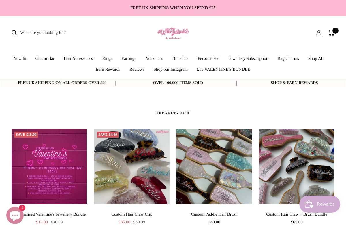 Bymehshake homepage screenshot