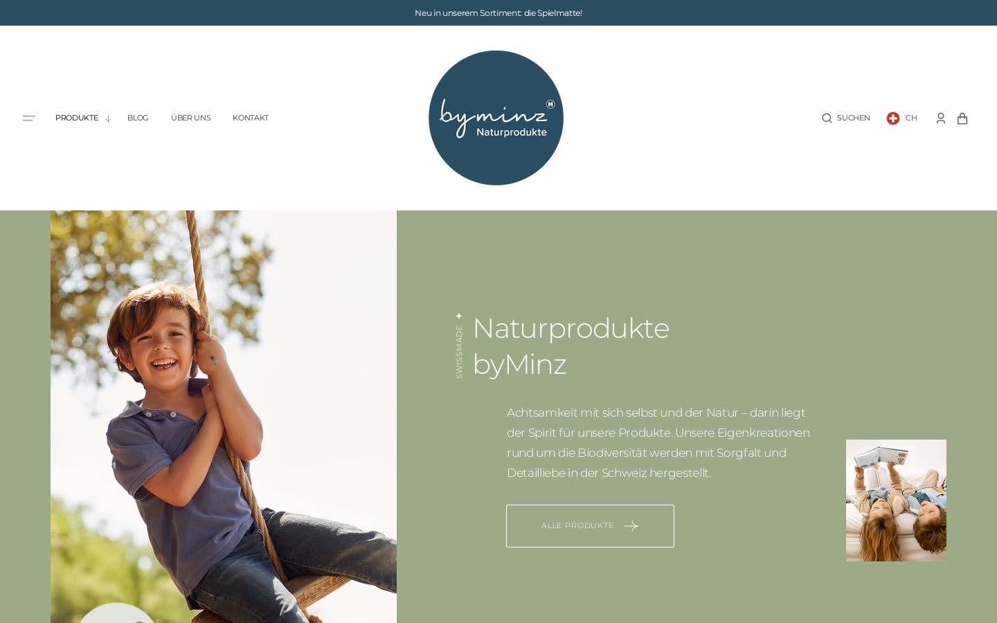 byminz.ch homepage screenshot