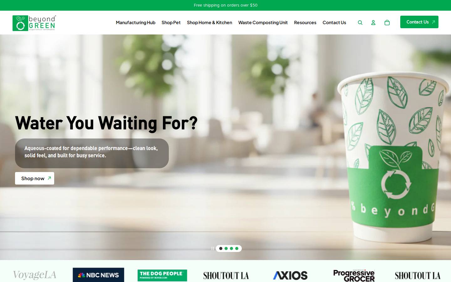 byndgrn.com homepage screenshot
