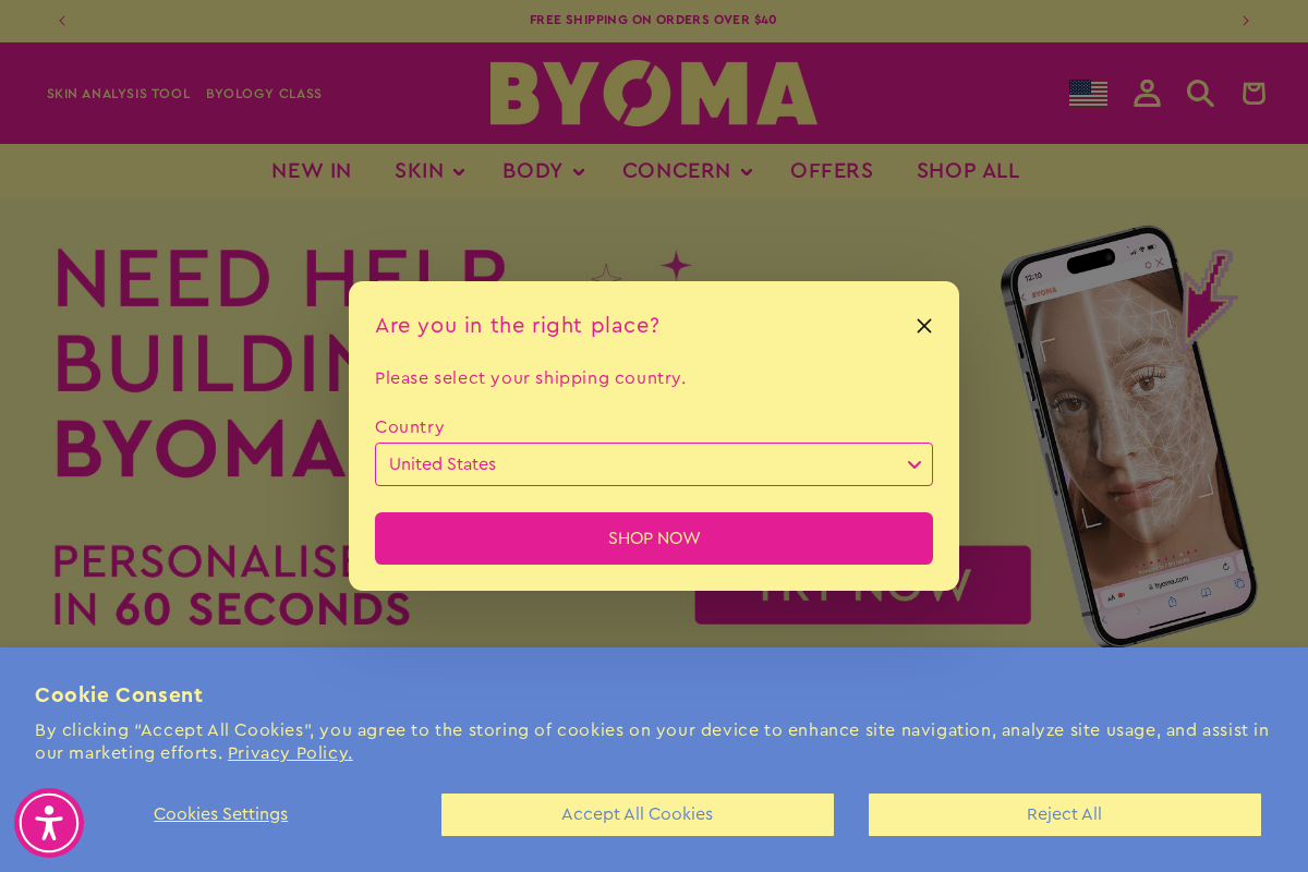 BYOMA homepage screenshot