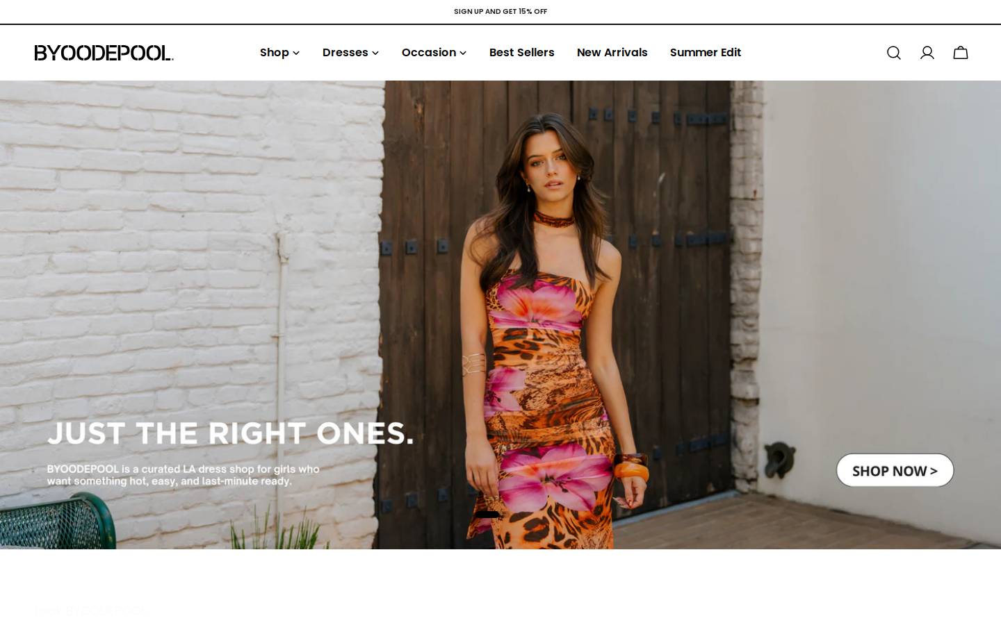 byoodepool.com homepage screenshot