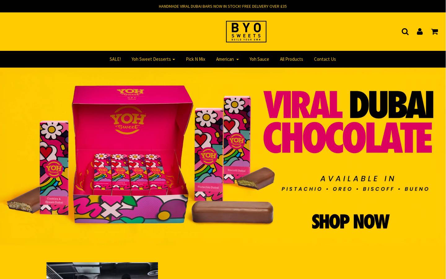 byosweets.com homepage screenshot