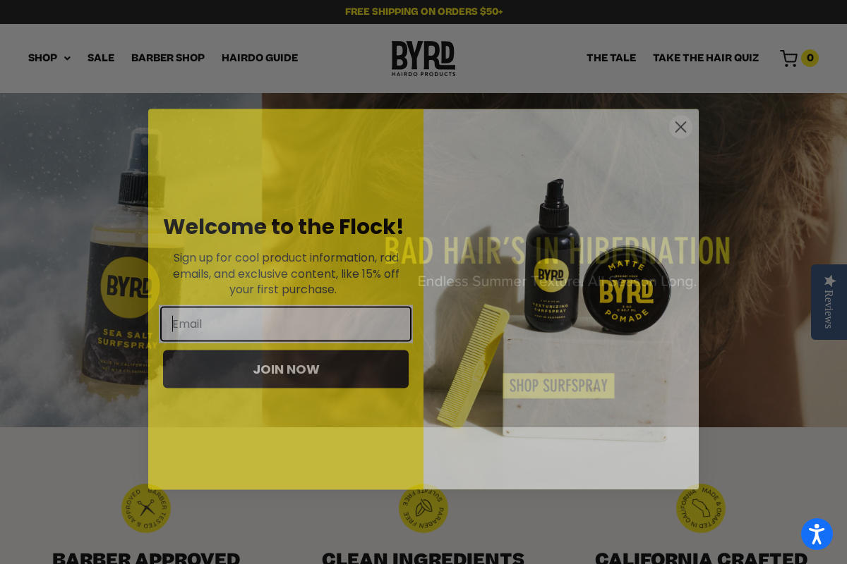 BYRD Hairdo Products homepage screenshot