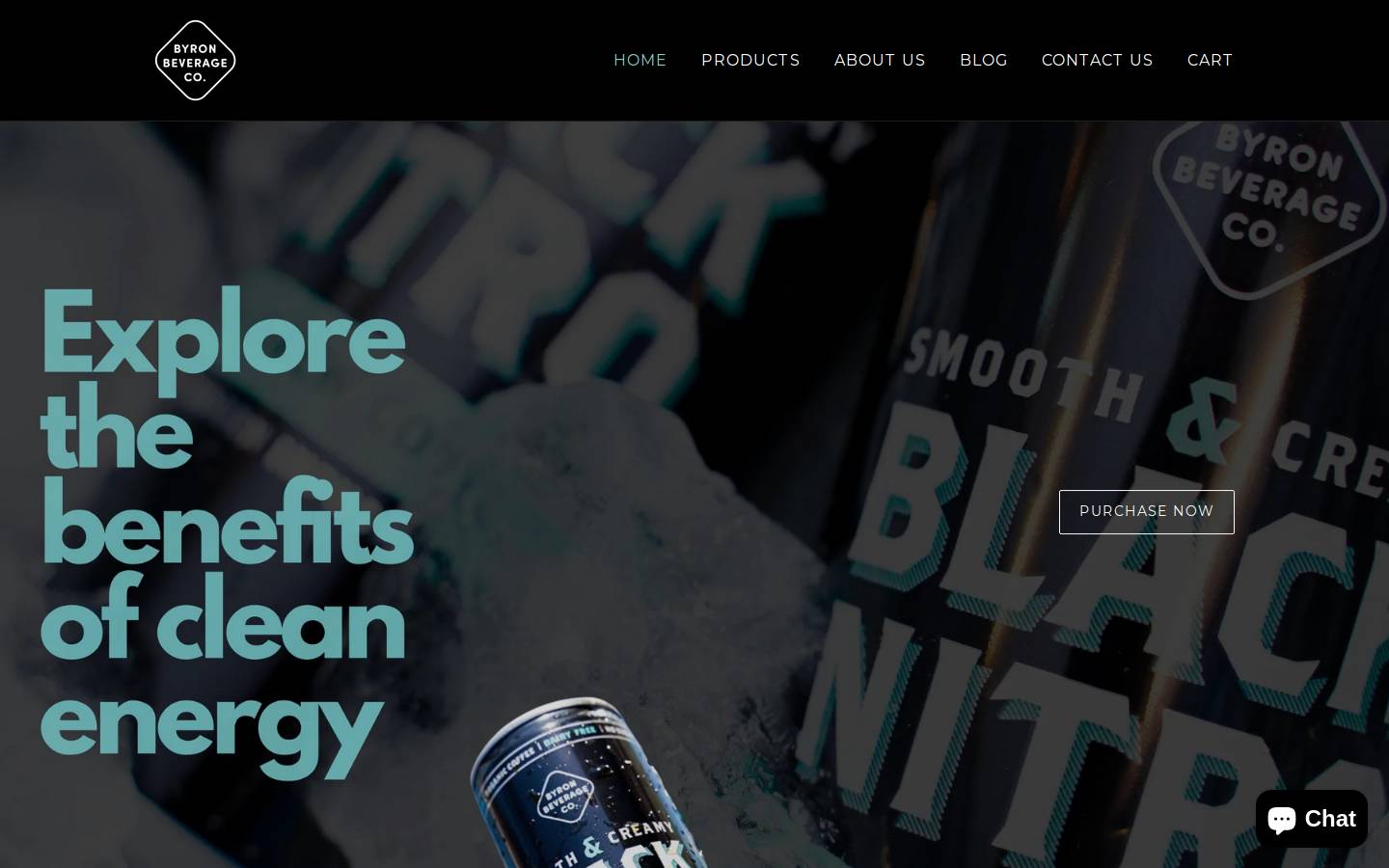 byronbeverageco.com.au homepage screenshot