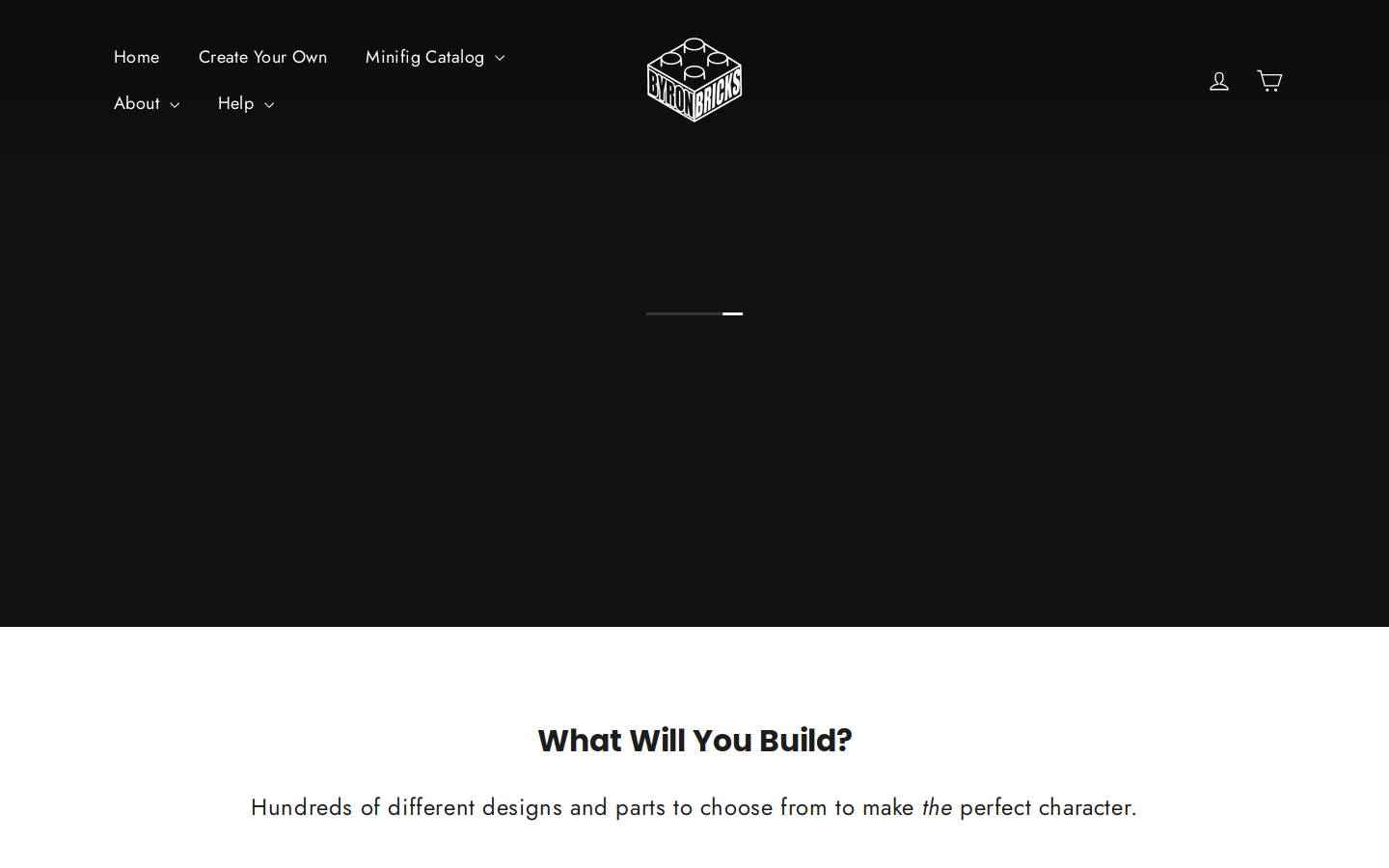 Byronbricks homepage screenshot