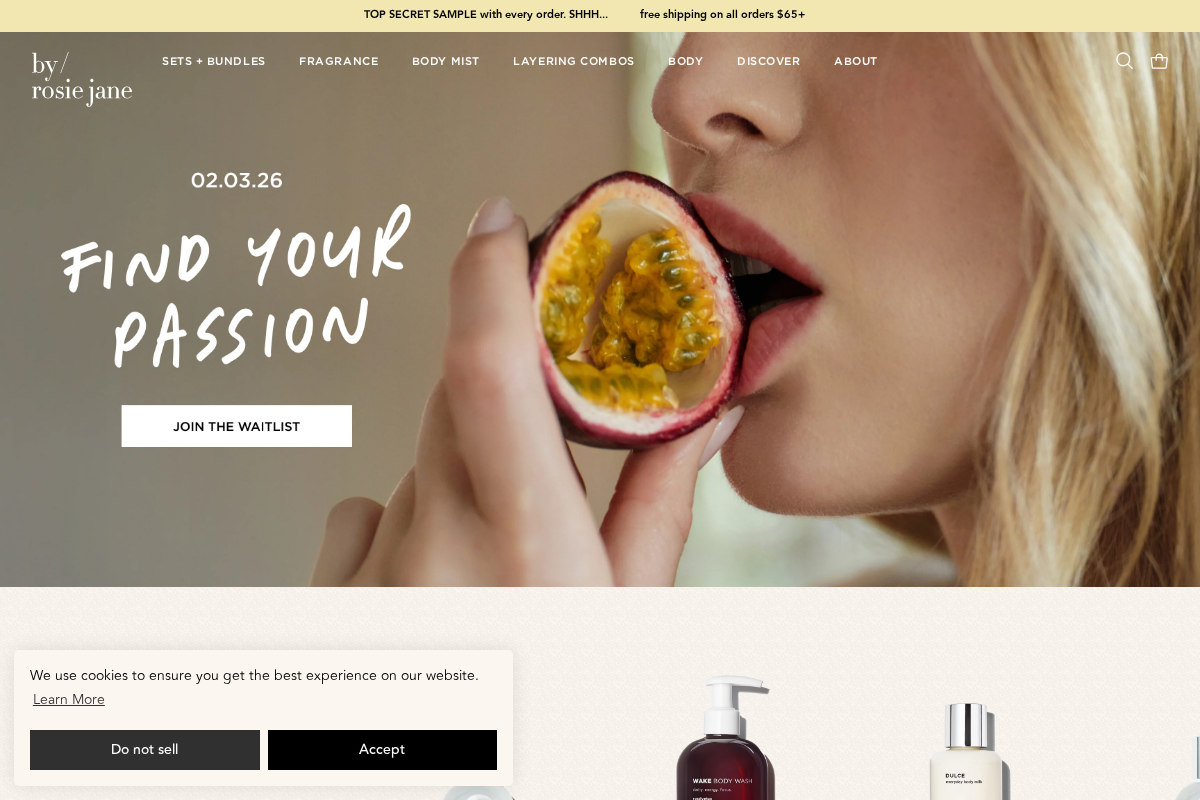 By Rosie Jane homepage screenshot