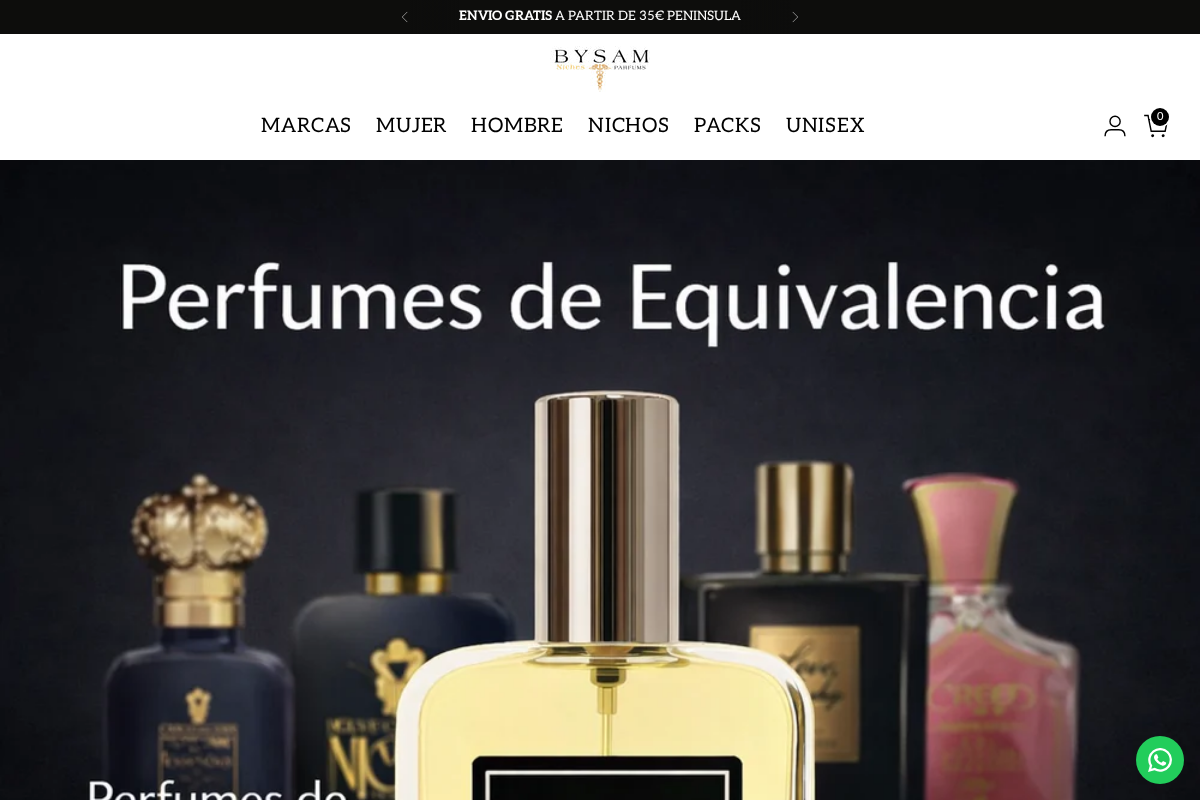 Bysamparfum.com homepage screenshot