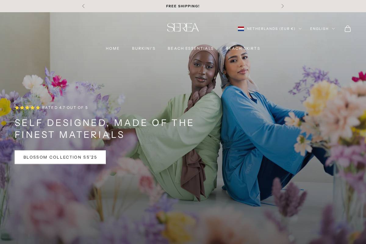 SEREA homepage screenshot