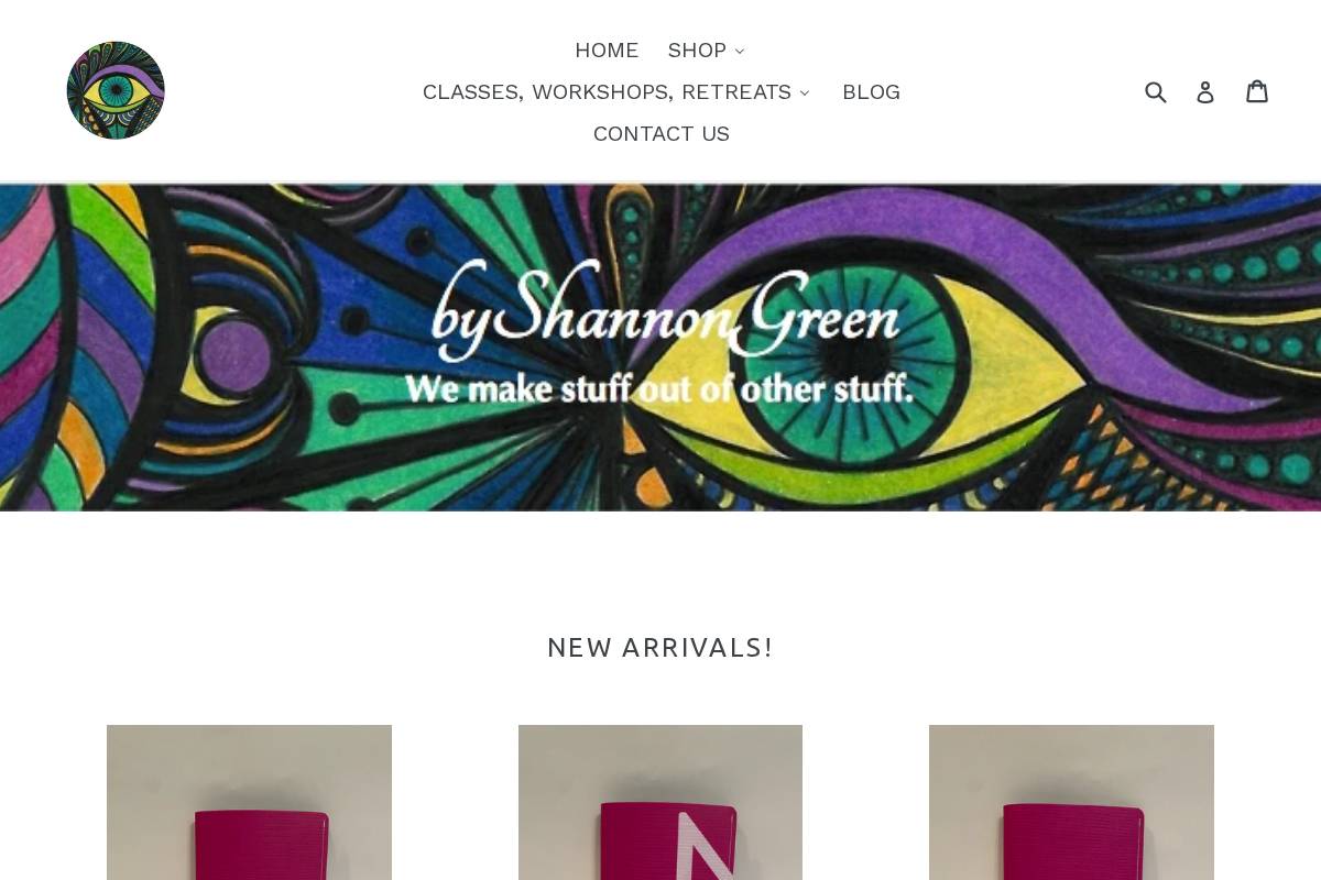 byshannongreen.com homepage screenshot