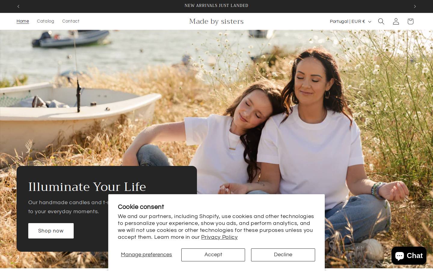bysisters.store homepage screenshot