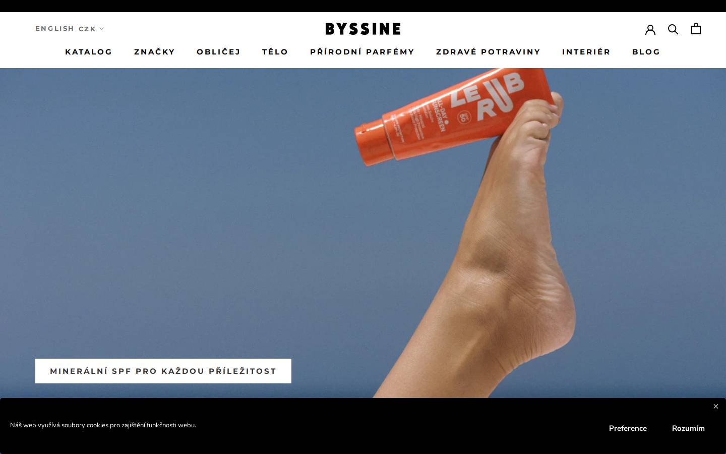 byssine.com homepage screenshot