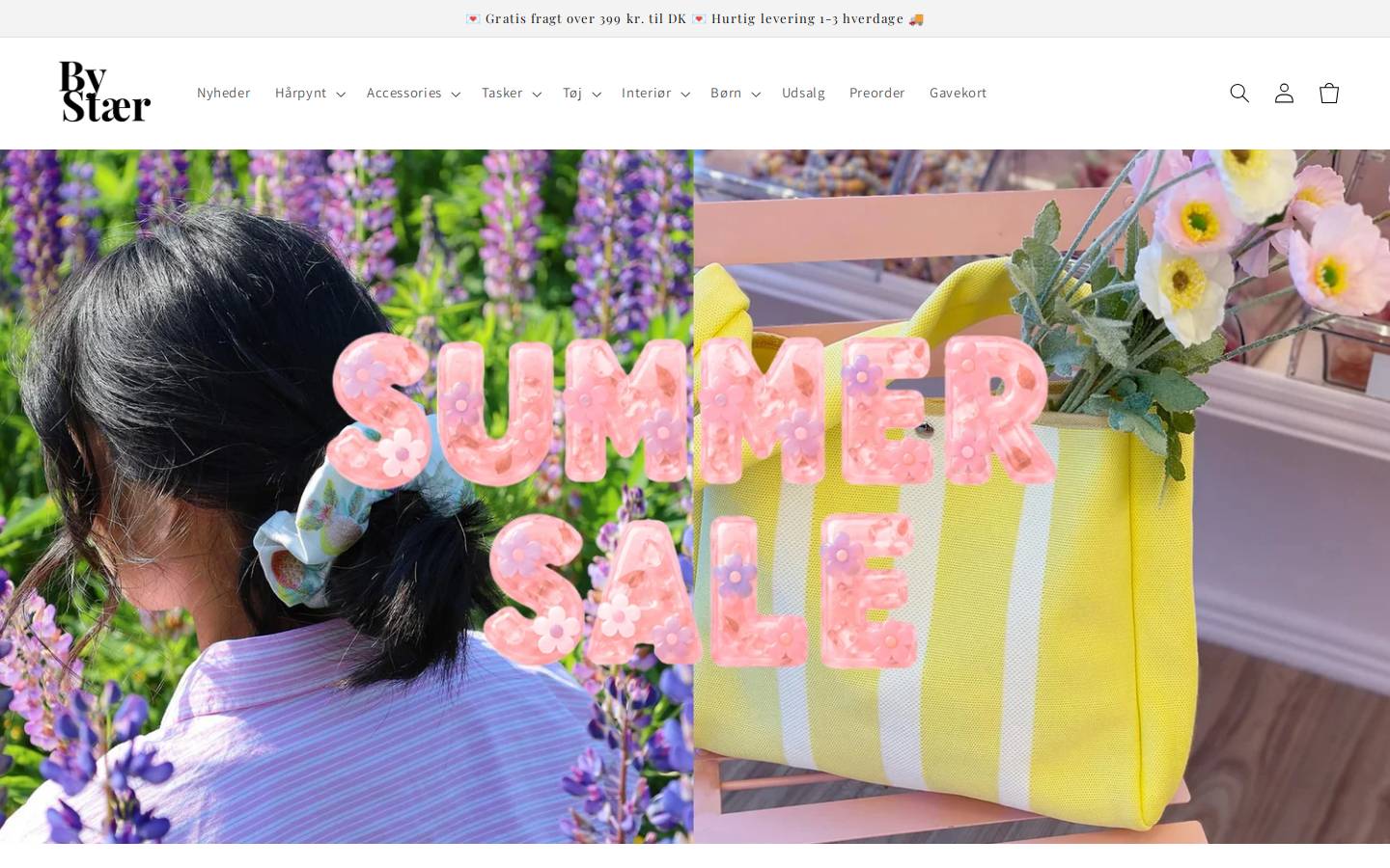 By Stær homepage screenshot
