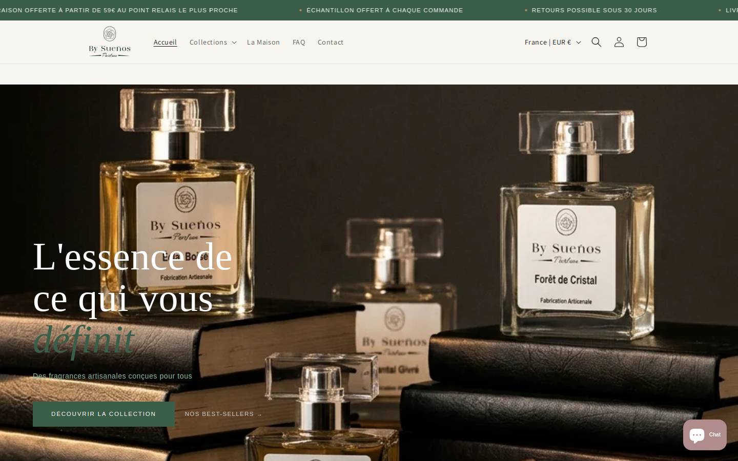 bysuenos.com homepage screenshot