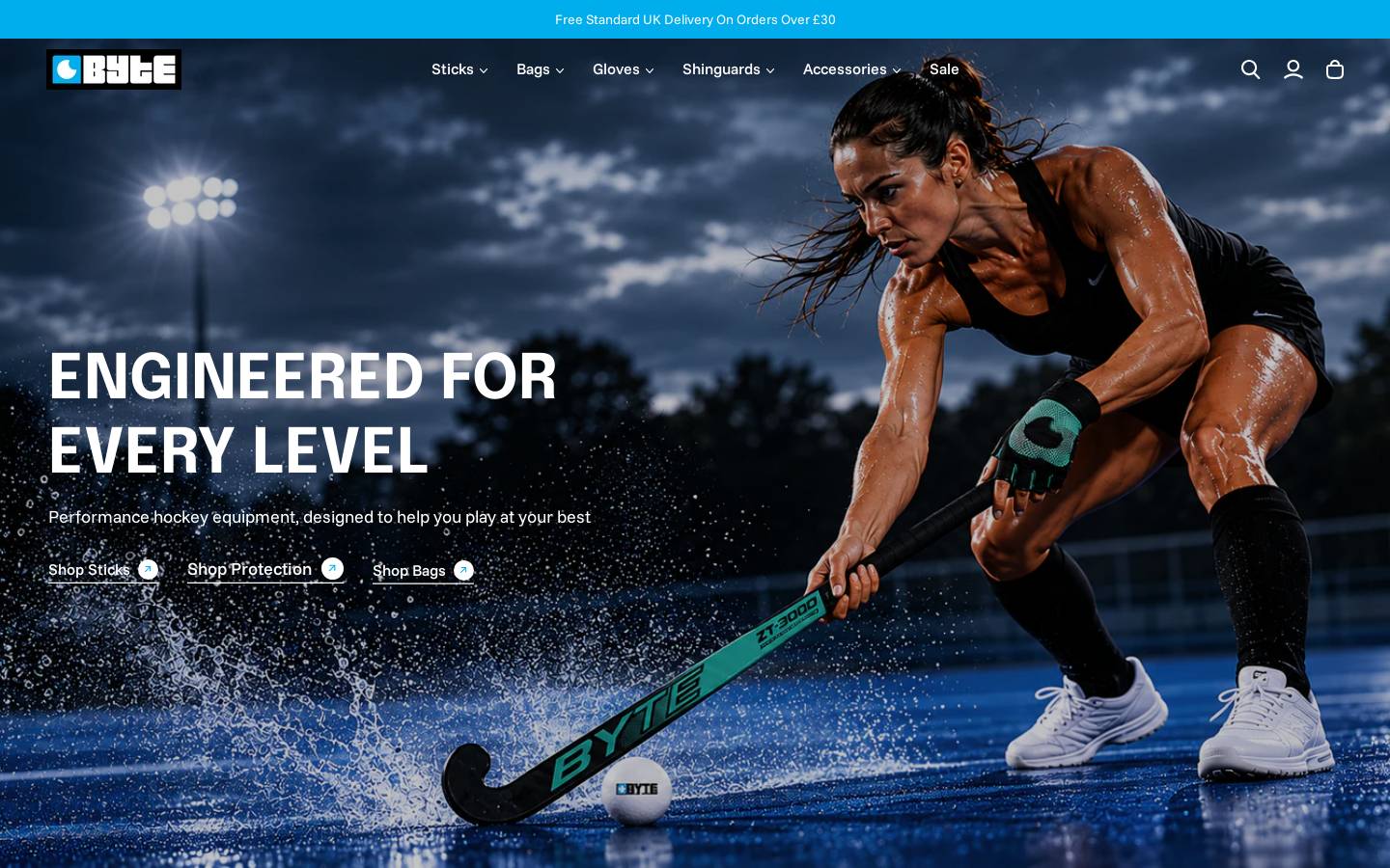 bytefieldhockey.com homepage screenshot