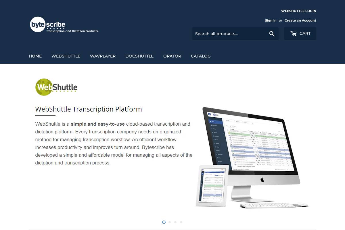bytescribe.com homepage screenshot
