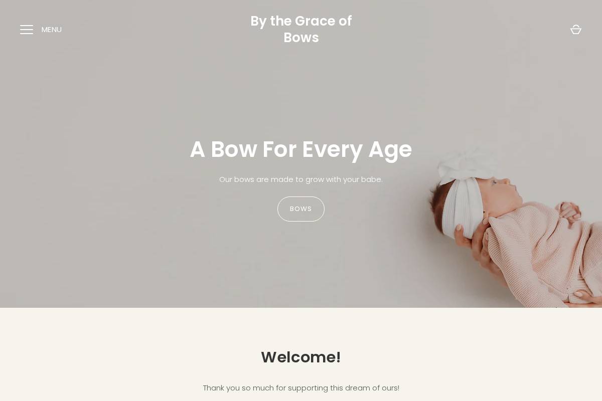bythegraceofbows.com homepage screenshot