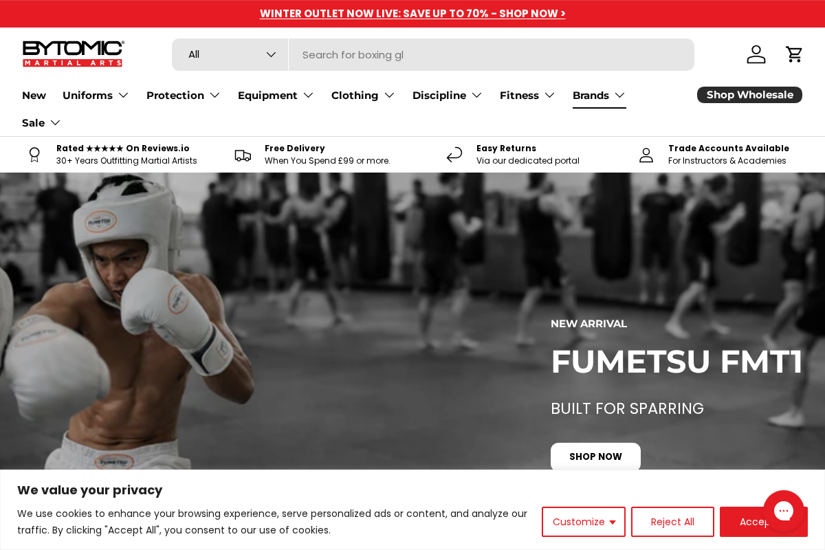 Bytomic Martial Arts & Fitness homepage screenshot