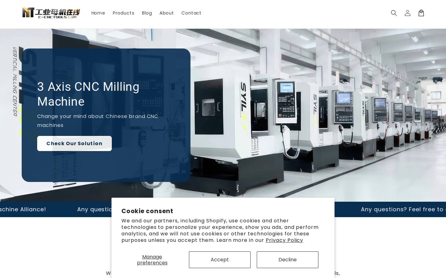 c-cnctools.com homepage screenshot