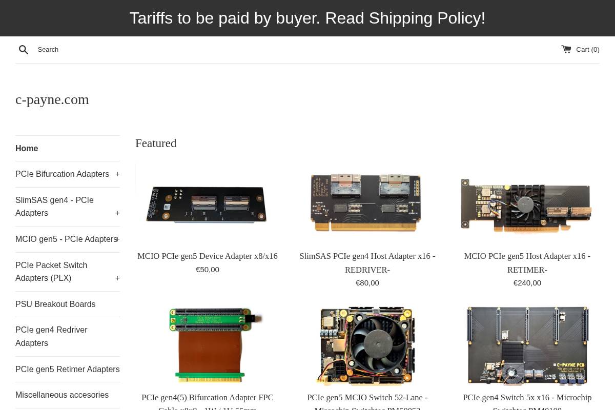 c-payne.com homepage screenshot