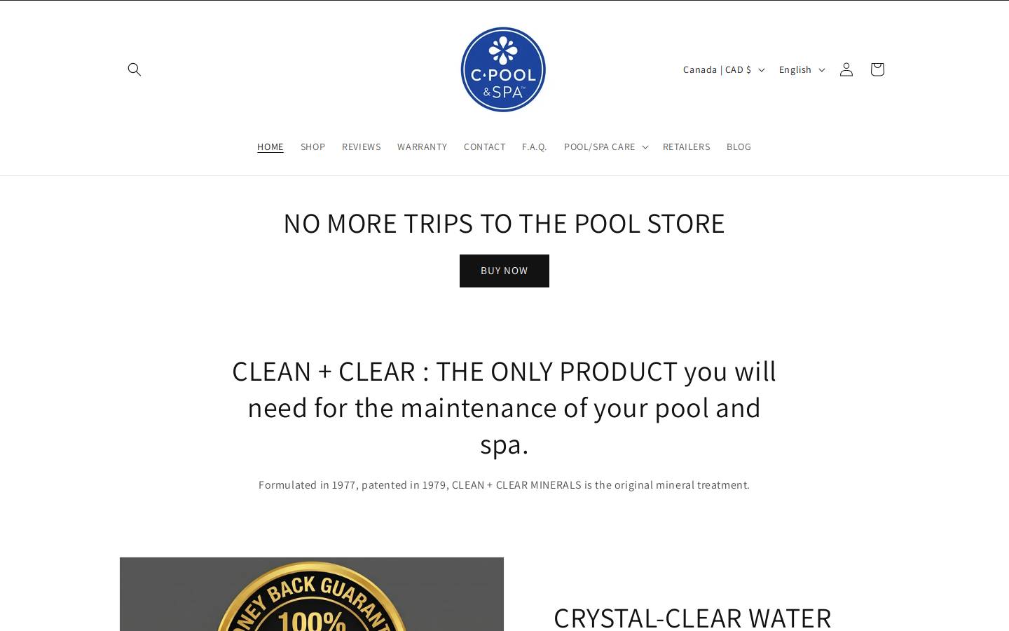 C-POOL MINERALS INC. homepage screenshot