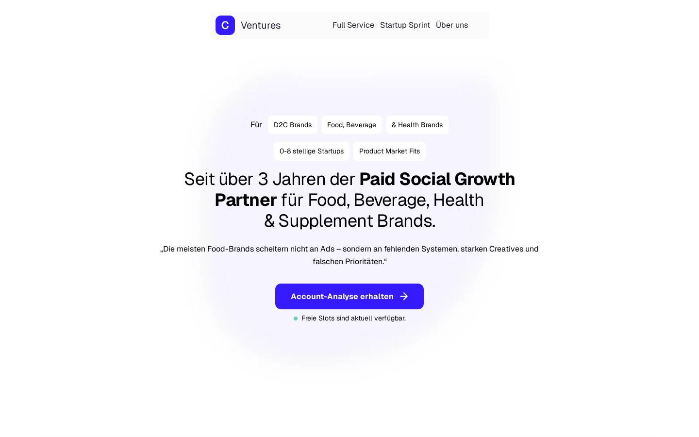 c-ventures.de homepage screenshot