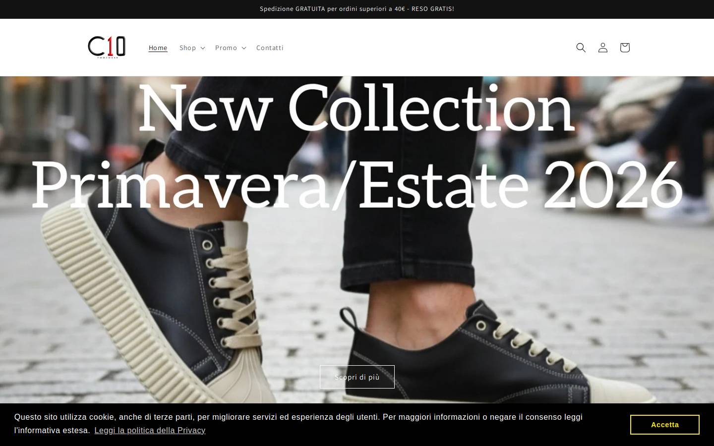 c10footwear.com homepage screenshot
