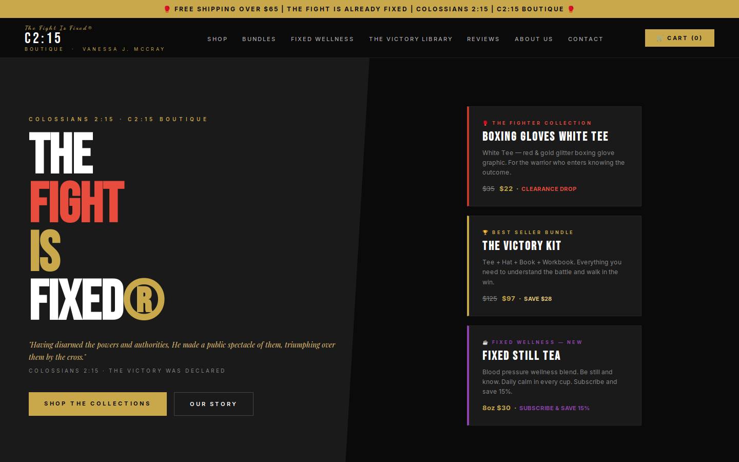 c215boutique.com homepage screenshot