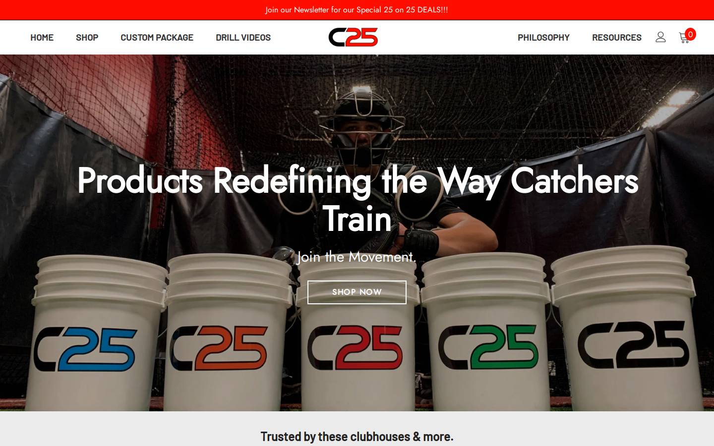 c25trainingproducts.com homepage screenshot