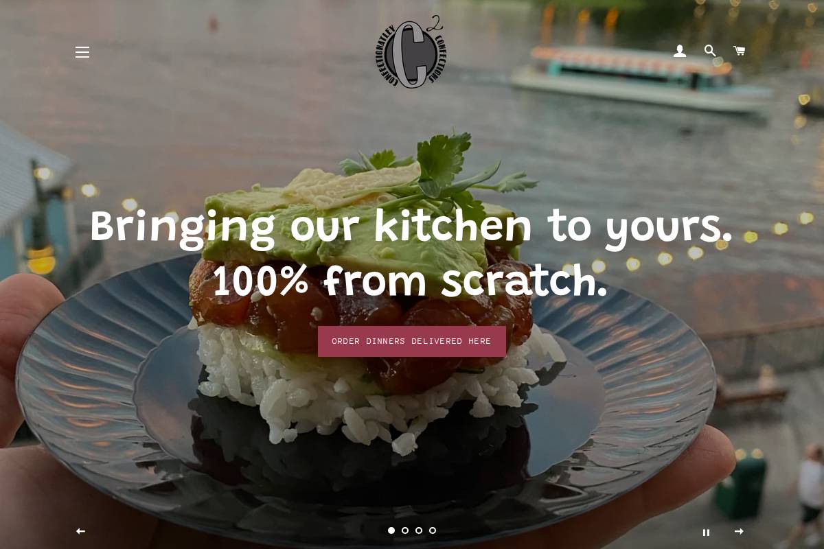 c2dinnersdelivered.com homepage screenshot