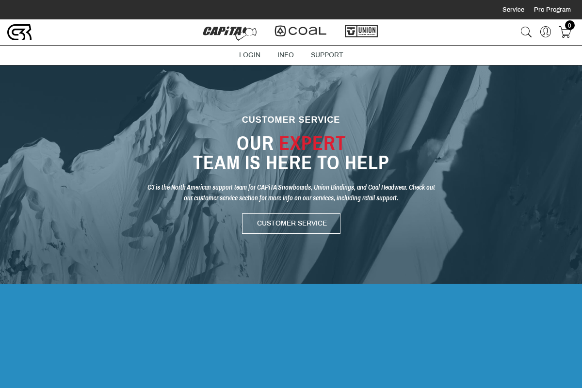 C3-Shop homepage screenshot