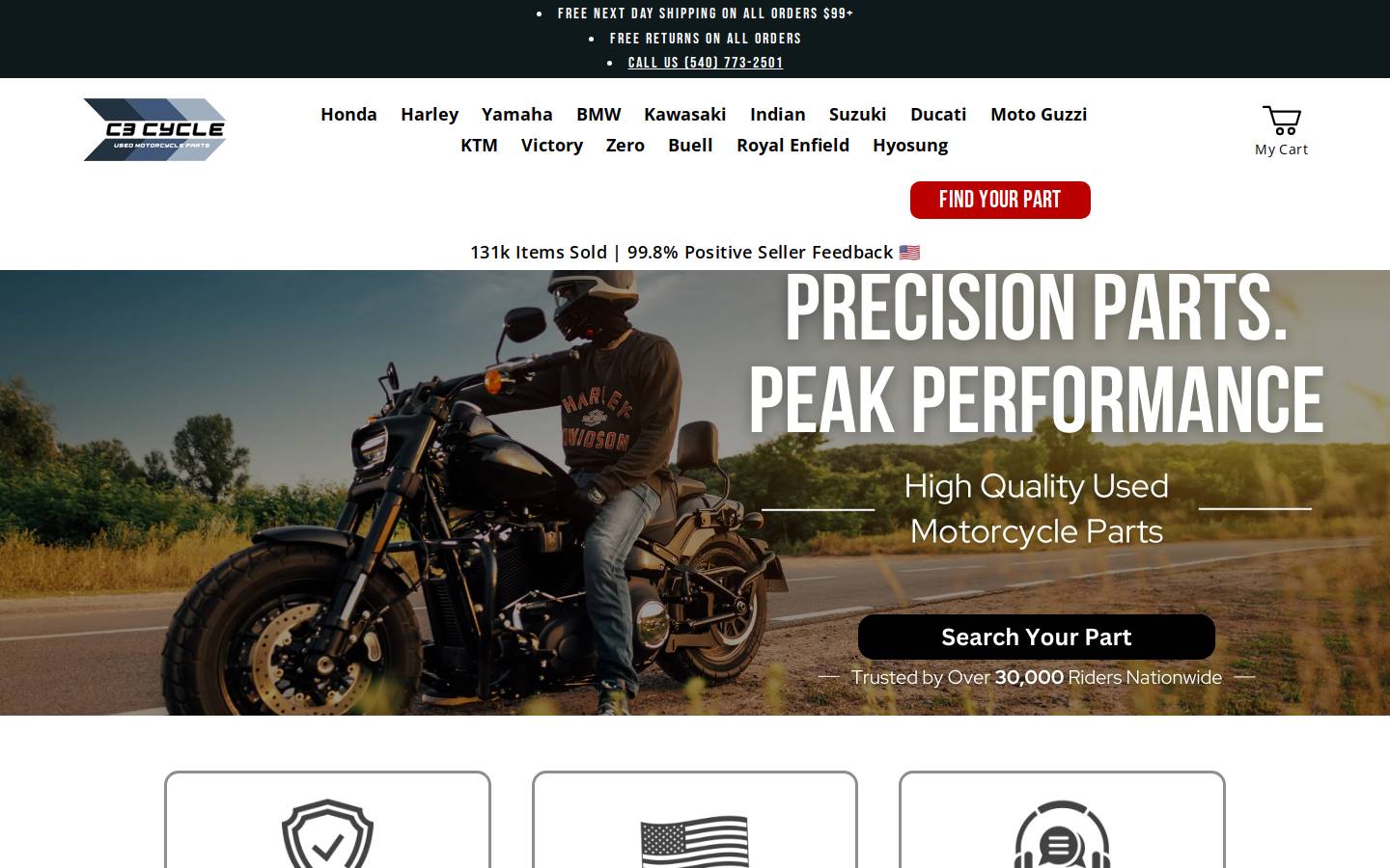 c3cycle.com homepage screenshot
