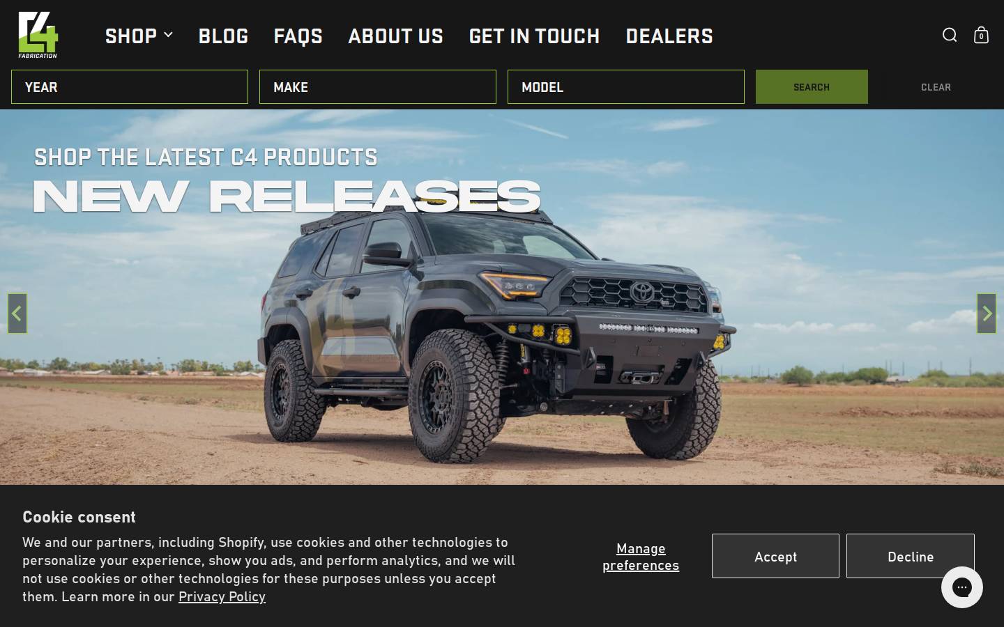 c4fabrication.com homepage screenshot
