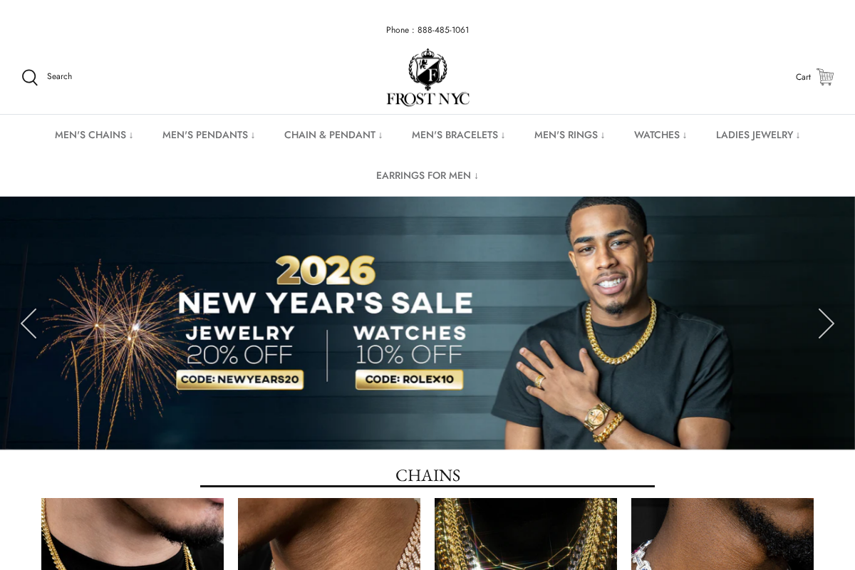 FrostNYC homepage screenshot