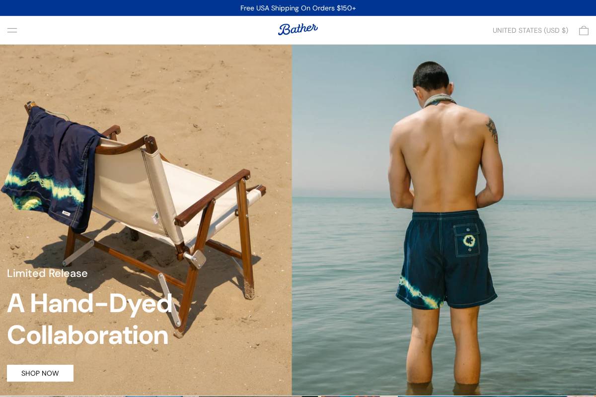 ca.bather.com homepage screenshot