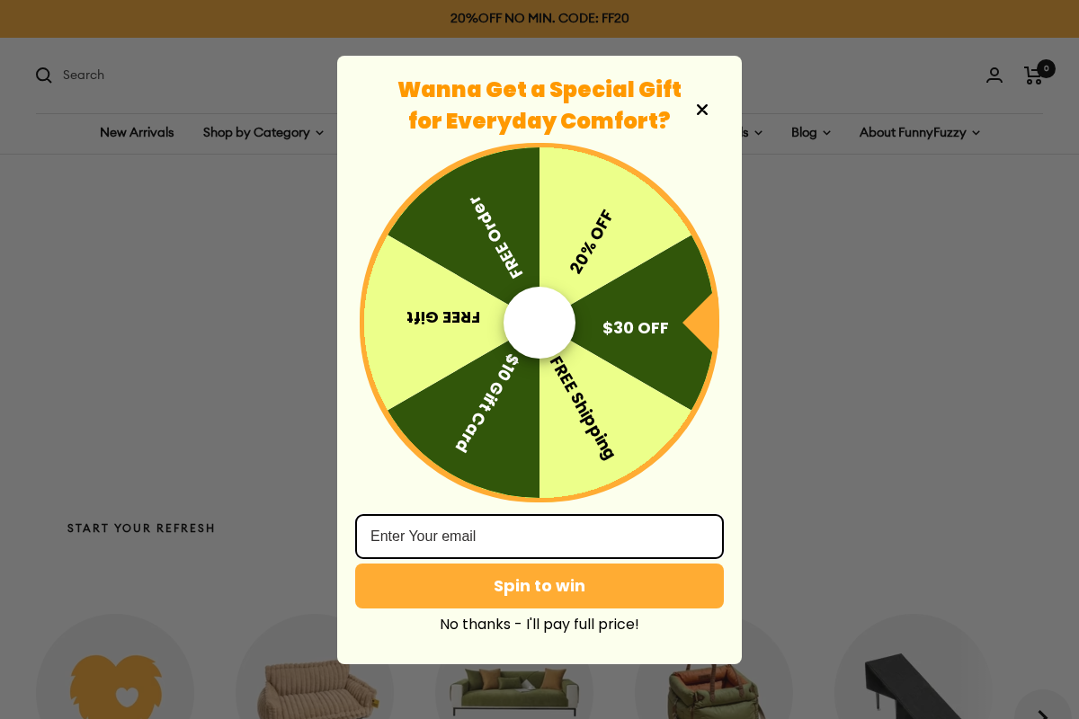 FUNNYFUZZYCA homepage screenshot