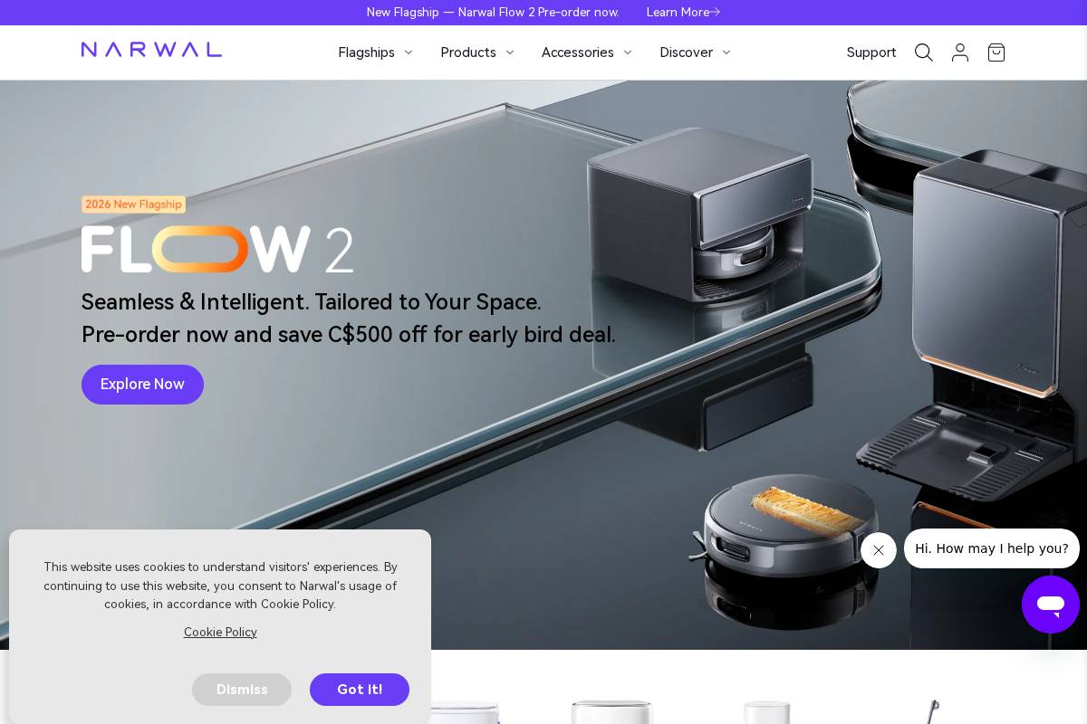 ca.narwal.com homepage screenshot