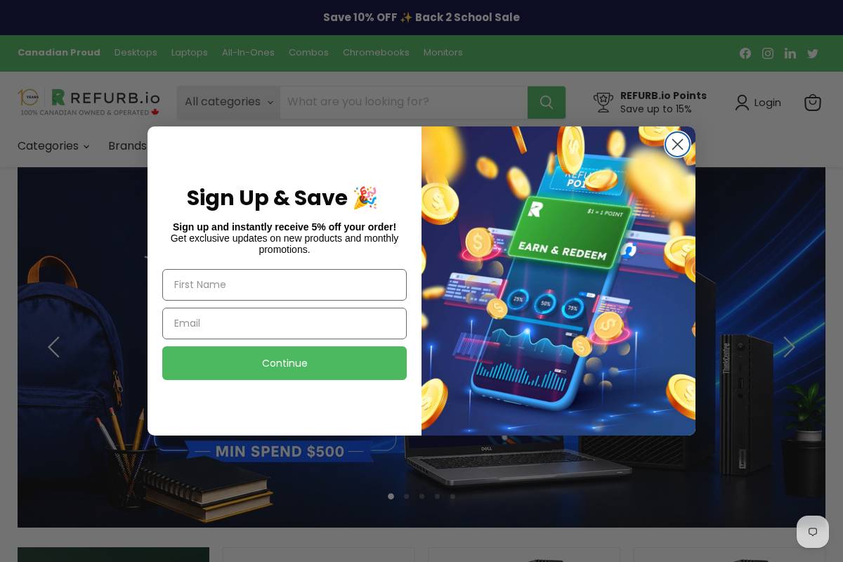 ca.refurb.io homepage screenshot
