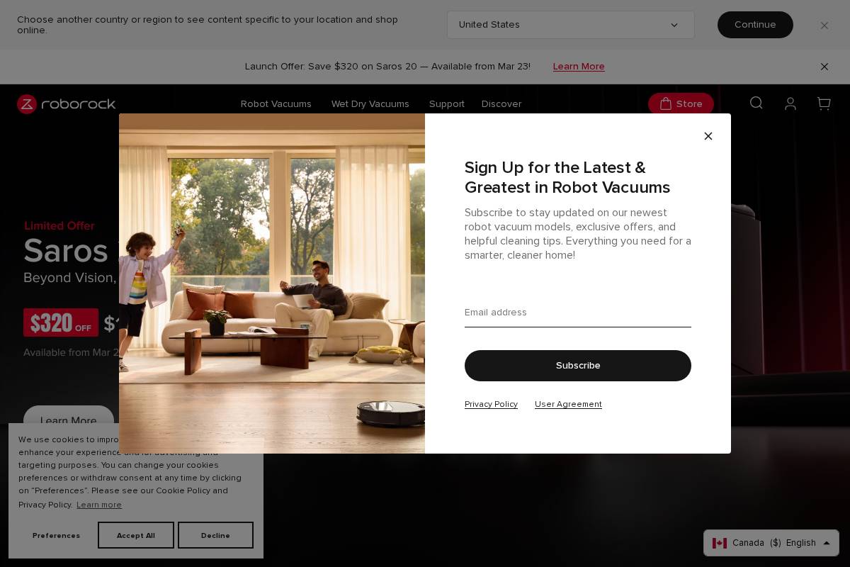 ca.roborock.com homepage screenshot